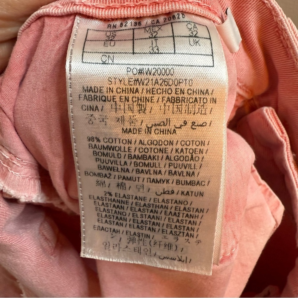 Guess Vintage Pink Wash Ankle Cropped Brittney Jeans with Stretch Y2K 90s - Picture 9 of 10